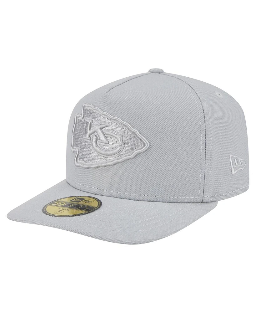 New Era Men's Gray Kansas City Chiefs Color Pack 59FIFTY Fitted Hat