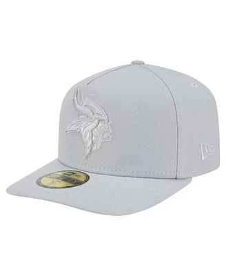 New Era Men's Gray Minnesota Vikings Color Pack 59FIFTY Fitted Hat