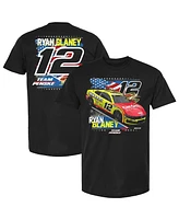 Team Penske Men's Black Ryan Blaney Menards Patriotic Car T-Shirt