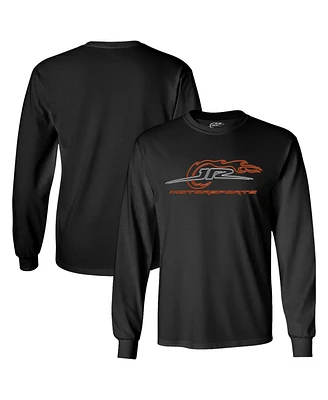 Jr Motorsports Official Team Apparel Men's Black Neon Logo Long Sleeve T-Shirt