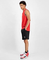 Puma Mens Logo Basketball Tank Top Shorts