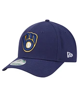 New Era Big Boys and Girls Navy Milwaukee Brewers Player Replica 9FORTY Adjustable Hat