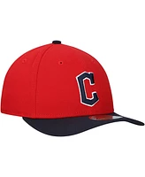 New Era Men's Red/Black Cleveland Guardians Replica 9FORTY Adjustable Hat