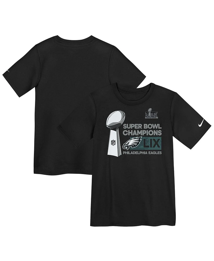 Outerstuff Preschool Black Philadelphia Eagles Super Bowl Lix Champions Locker Room Trophy Collection T-Shirt