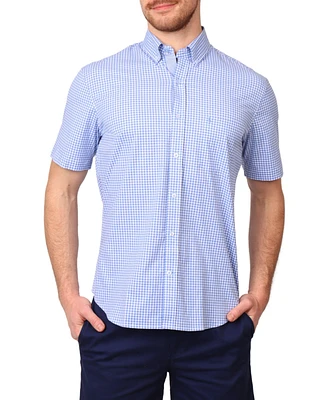 Tailorbyrd Men's Signature Gingham Short Sleeve Shirt