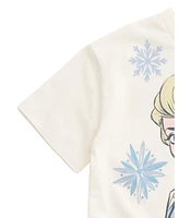 Frozen Little Girls Disney Queen Elsa T-Shirt and Shorts Outfit Set