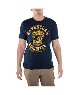 Harry Potter Men's Ravenclaw House Crest Quidditch Navy Graphic Tee Shirt- 3XL