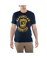 Harry Potter Men's Ravenclaw House Crest Quidditch Navy Graphic Tee Shirt- 3XL