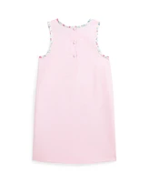 Polo Ralph Lauren Toddler and Little Girls Floral-Trim Oxford Dress