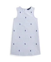 Polo Ralph Lauren Toddler and Little Girls Pony Oxford Dress