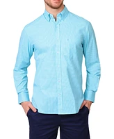 Tailorbyrd Men's Signature Micro Gingham Long Sleeve Shirt