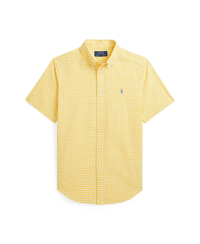 Polo Ralph Lauren Big Boys Gingham Seersucker Short Sleeve Shirt