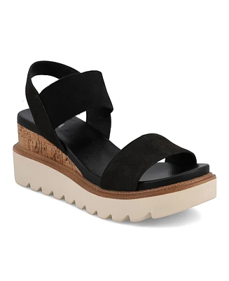 Mia Women's Olany Round Toe Wedge Sandals