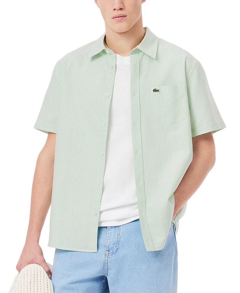 Lacoste Men's Raye Short Sleeve Button-Front Shirt