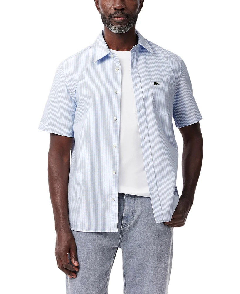 Lacoste Men's Raye Short Sleeve Button-Front Shirt