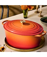 Le Creuset Signature 15.5-Qt. Flamme Doree Oval Oven with Crucible Knob - 100th Anniversary Edition