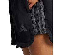 adidas Women's French Terry Printed 3-Stripes Shorts