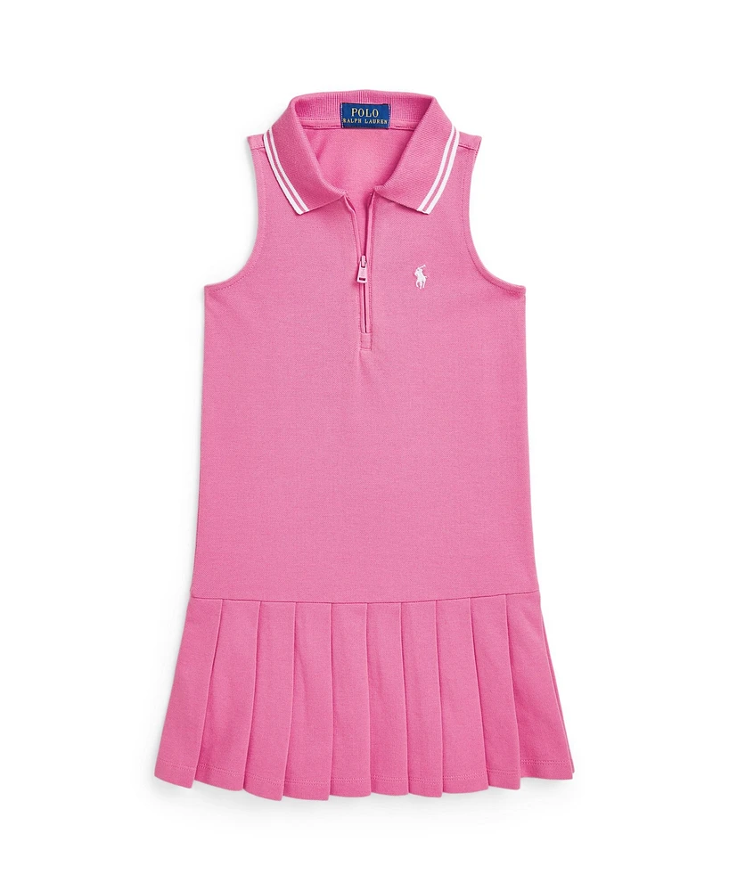 Polo Ralph Lauren Toddler and Little Girls Pleated Stretch Mesh Dress