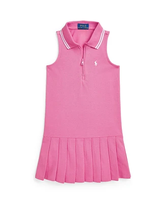 Polo Ralph Lauren Toddler and Little Girls Pleated Stretch Mesh Dress