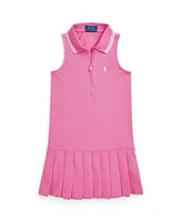 Polo Ralph Lauren Toddler and Little Girls Pleated Stretch Mesh Dress