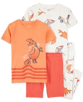 Carter's Toddler Boys Beach Crab 100% Snug-Fit Cotton Pajamas, 4 Piece Set