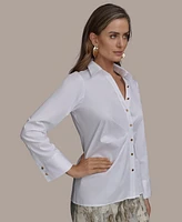 Donna Karan New York Women's Cotton Ruched Blouse