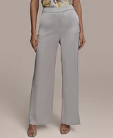 Donna Karan New York Women's Wide-Leg Satin Pants, Regular & Petite