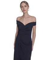 Eliza J Women's Off-The-Shoulder Crepe Gown