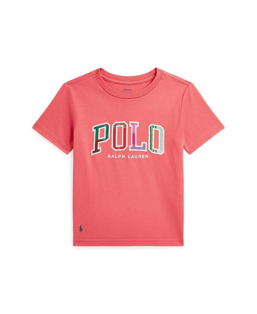 Polo Ralph Lauren Toddler and Little Boys Madras-Logo Jersey T-Shirt