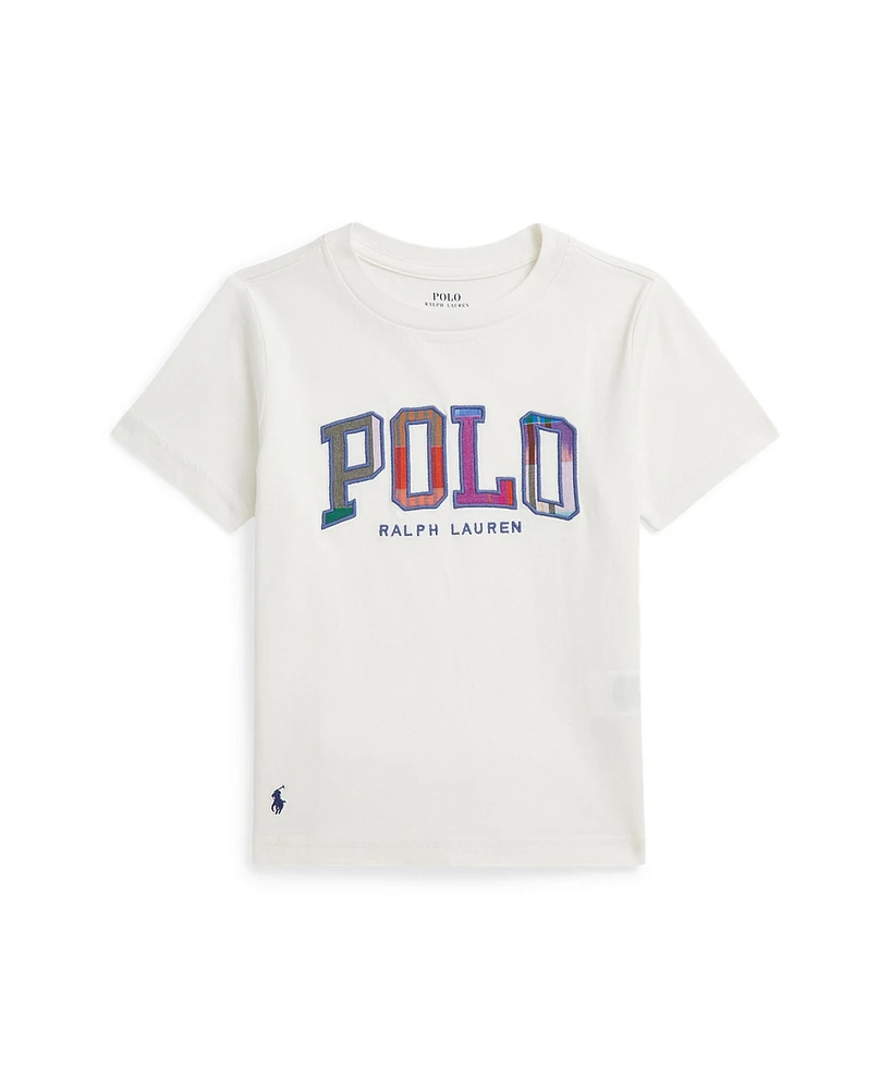 Polo Ralph Lauren Toddler and Little Boys Madras-Logo Jersey T-Shirt