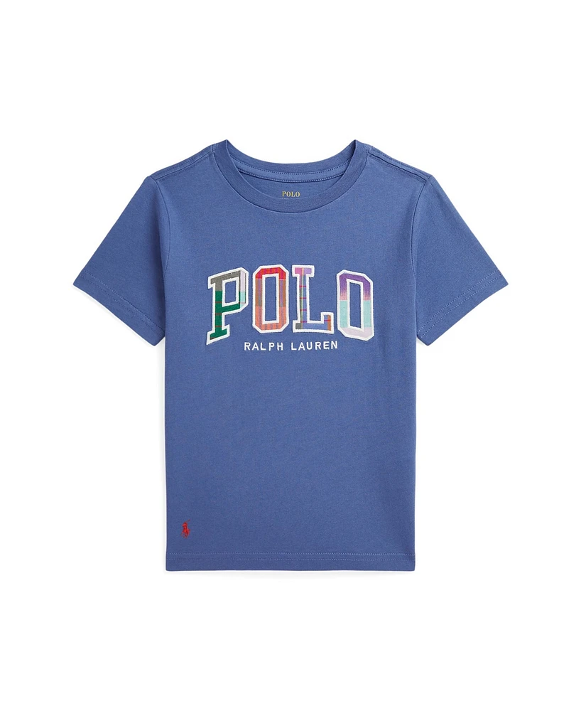 Polo Ralph Lauren Toddler and Little Boys Madras-Logo Jersey T-Shirt