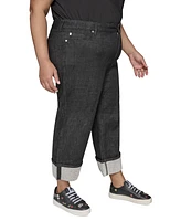 Karl Lagerfeld Paris Plus Black Crystal Cuffed Jeans
