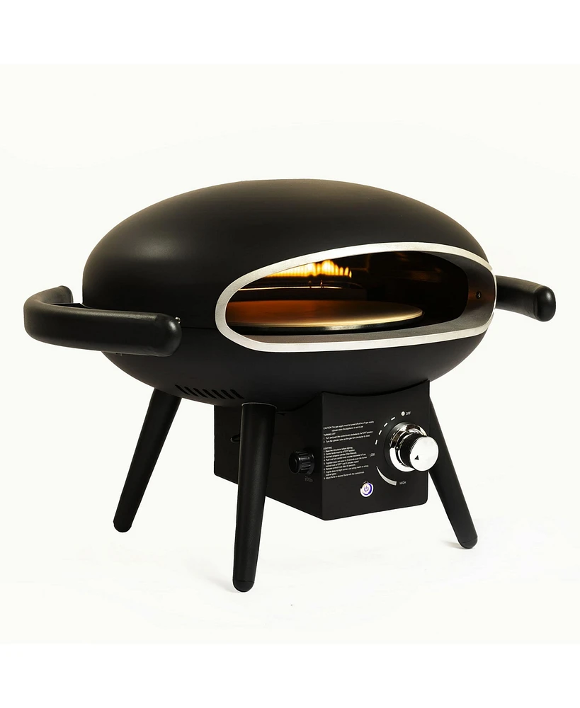 Gas Pizza Oven, Propane Outdoor Pizza Oven, Portable Pizza Oven For 12 Inch Pizzas, With Gas Hose & Regulator