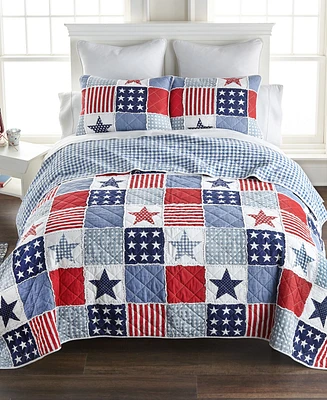 Donna Sharp Stars and Stripes Americana -Pc. Quilt Set
