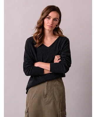 Celtic & Co. Women's Geelong Wool Slouch V-Neck Sweater
