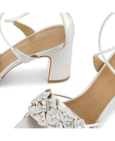 Bernardo Ieda Floral Ankle Tie Heeled Sandal