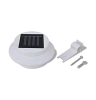 Outdoor Solar Lamp Set 6 pcs Fence Light Gutter Light White