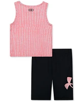 Under Armour Toddler & Little Girls Tank Top Bike Shorts, 2 Piece Set