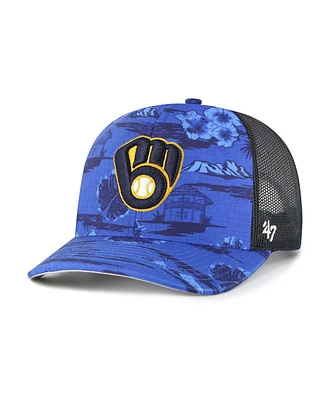 '47 Brand Men's Blue Milwaukee Brewers Fiji Trucker Adjustable Hat