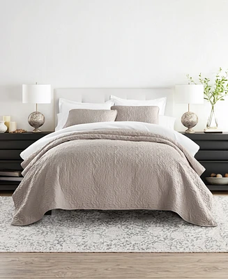 ienjoy Home Floral Stitch 2-Pc. Lightweight Quilt Set, Twin/Twin Xl