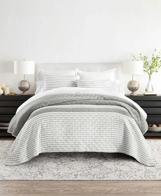 Ienjoy Home Summer Stripes Reversible Quilt Sets
