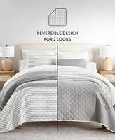 ienjoy Home Summer Stripes Reversible 3-Pc. Lightweight Quilt Set