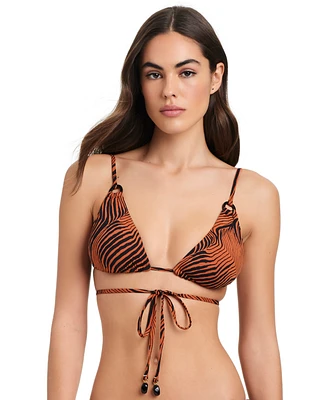 Red Carter Women's Strappy-Back Triangle Bikini Top