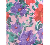 City Studios Juniors' Floral-Print Cold-Shoulder Ruffle-Trim Dress