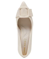 Anne Klein Women's Bentley Buckle Block Heel Pumps