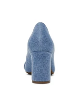 Anne Klein Women's Bentley Buckle Block Heel Pumps