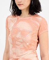 Guess Women's Short-Sleeve Sunny Burnout Tee