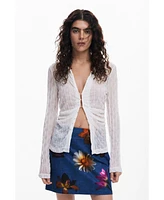 Desigual Women's Fitted floral mini skirt