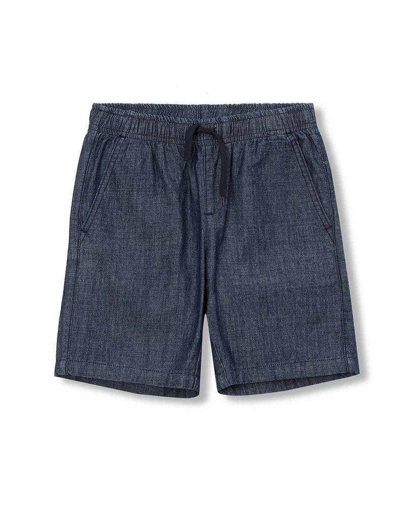 Lands' End Girls Pull On Chambray Elastic Waist Shorts