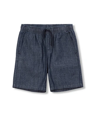 Lands' End Girls Pull On Chambray Elastic Waist Shorts